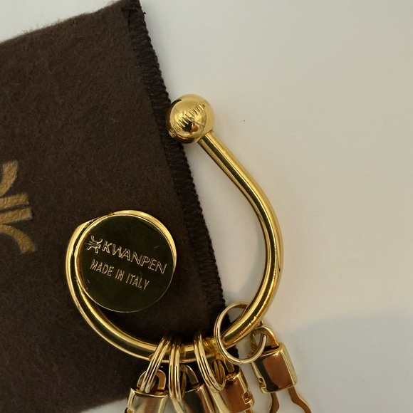 🐊KWANPEN 1938 SINGAPORE Green Exotic Genuine CROCODILE Bag Charm • Made in ITALY - Picture 8 of 8